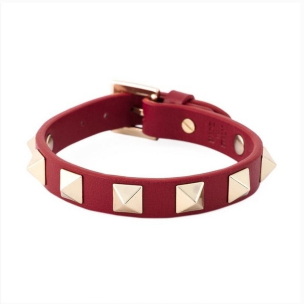 Valentino Rockstud Bracelet - Red